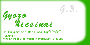 gyozo micsinai business card